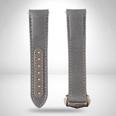 Genuine Omega Speedmaster Grey Side of the Moon 21mm Grey Fabric Strap & Deployant Clasp