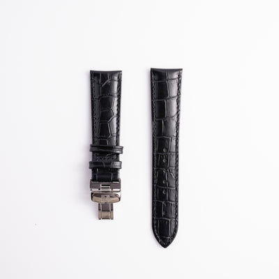 Tissot Gentleman 21mm Black Leather Strap & Butterfly Clasp | OEM T852041858