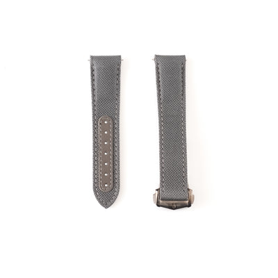 Genuine Omega Speedmaster Grey Side of the Moon 21mm Grey Fabric Strap & Deployant Clasp