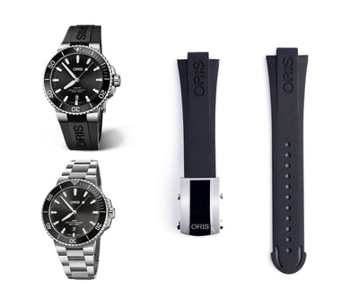 Aquis Rubber Strap | 24mm Black | 07 4 24 | 7730 7733 7743 7754