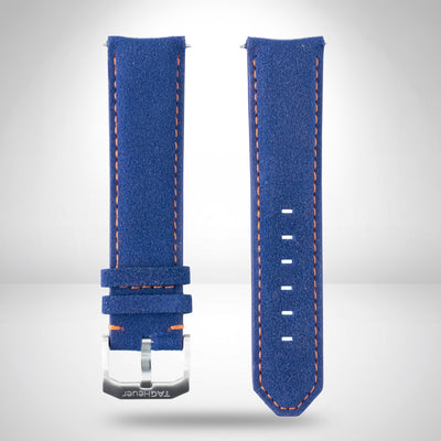 TAG Heuer Formula 1 Blue Suede Calfskin Strap 21.5mm | Genuine OEM FC8243