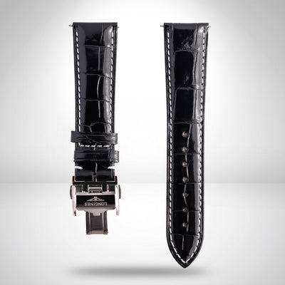 Longines Master Collection Black Genuine Alligator Leather Strap 21mm | Genuine OEM L682119979 / L639119706
