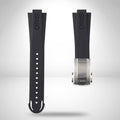 Genuine Oris Aquis Black Rubber Strap 24mm / 20mm | 07 4 24 64EB with Steel Folding Clasp & Extension
