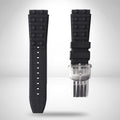 Genuine Breitling Rouleaux Chronomat B01 Black Rubber Strap 22mm / 20mm | A20DSA.6 Steel Clasp