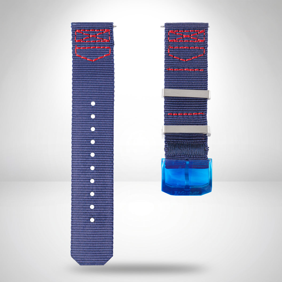 Genuine TAG Heuer Formula 1 Red Bull Racing Blue Textile Strap 21.5mm / 22mm | FC8213 with Pin Buckle