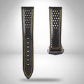 Genuine Omega Speedmaster Apollo 8 21mm Black Leather Strap & Black Deployant Clasp