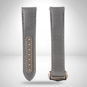 Genuine Omega Speedmaster Grey Side of the Moon 21mm Grey Fabric Strap & Deployant Clasp