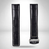 Genuine TAG Heuer Carrera Black Alligator Strap 20mm / 18mm | FC6266 with Steel Folding Clasp