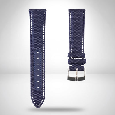 Genuine Omega Speedmaster Silver Snoopy 50th 20mm Blue Cordura Strap & Pin Buckle | 032CWZ014510