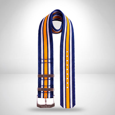 Formula 1 Fabric Strap | 21mm Blue Grey Orange | FC8196