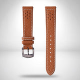 Breitling Top Time Perforated Brown Leather Strap 18mm | Genuine OEM 1026P RBP B7