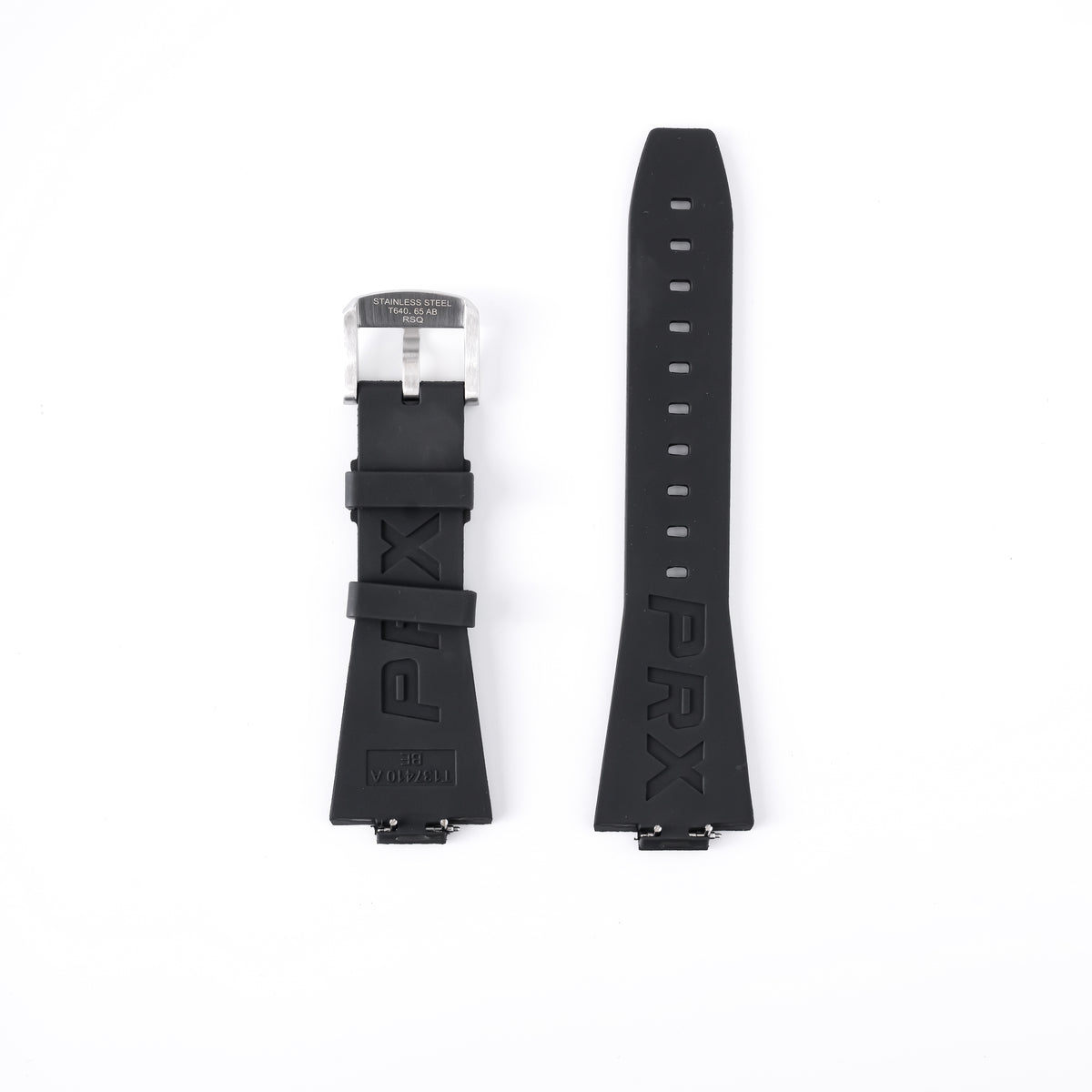 Tissot PRX 40mm Black Waffle-Textured Rubber Strap Fits 40mm  | Genuine OEM T852048462 / T137410A