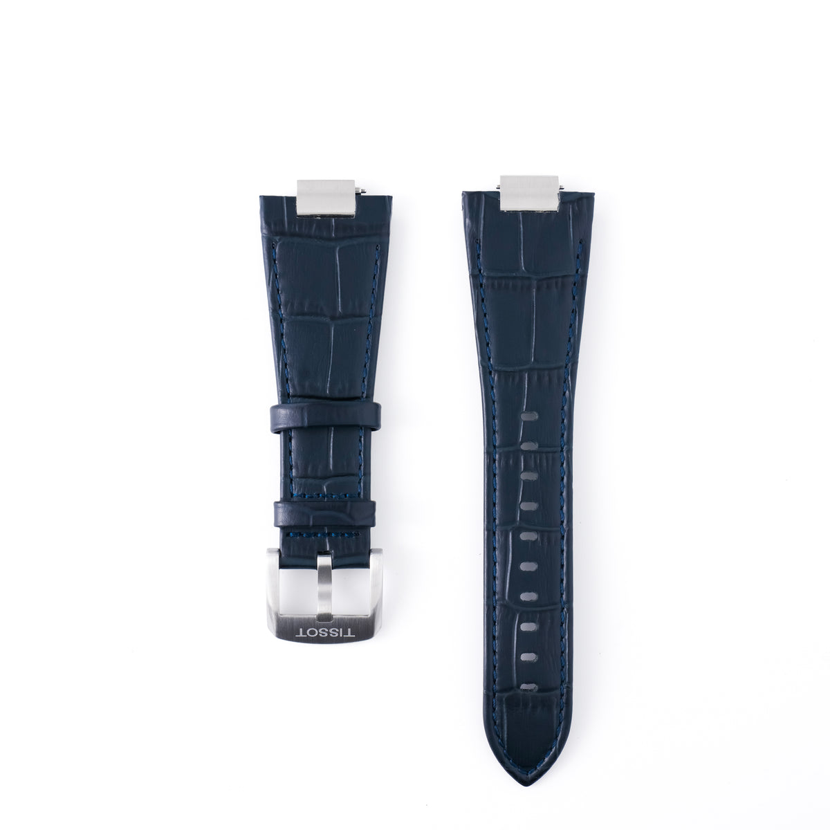 Tissot PRX 40mm Blue Alligator-Embossed Leather Strap | Genuine OEM T852047701 / T640.65 AB