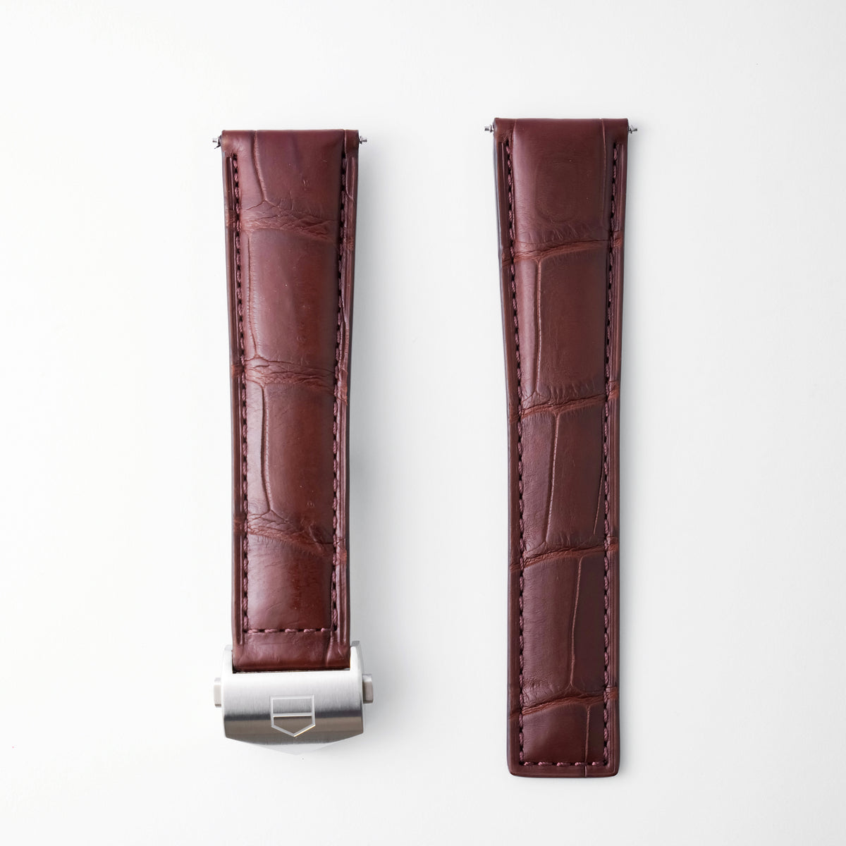 TAG Heuer Aquaracer 43mm Brown Alligator Leather & Rubber Strap 21.5mm | Genuine OEM FC6474 / FC5065