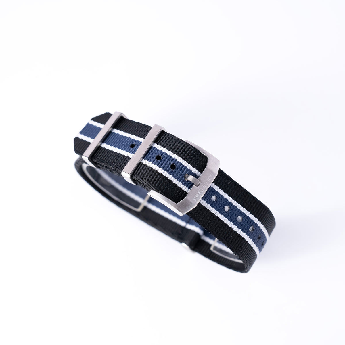 TAG Heuer Formula 1 Blue & Black Striped Nylon NATO Strap 22mm | Genuine OEM FC8197