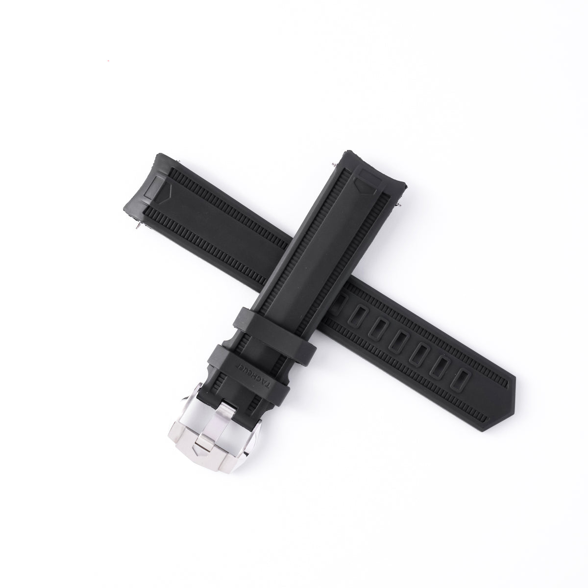 TAG Heuer Aquaracer 41mm Black Curved-End Rubber Dive Strap 20.5mm | Genuine OEM FT8021
