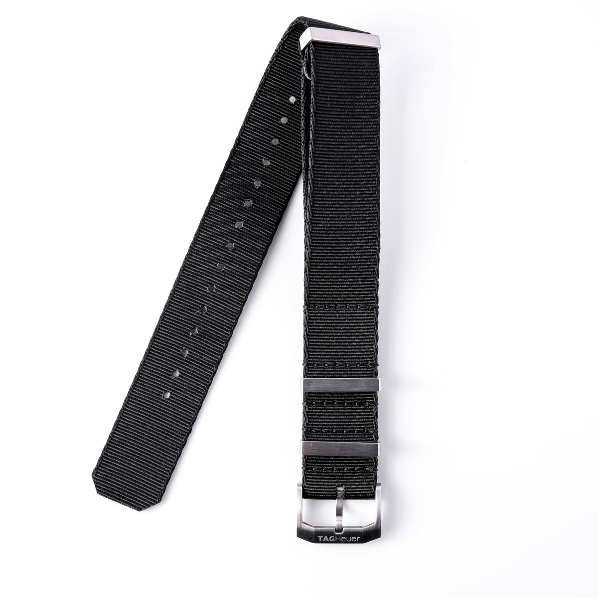 TAG Heuer Formula 1 Black Ballistic Nylon NATO Strap 22mm | Genuine OEM FC8198