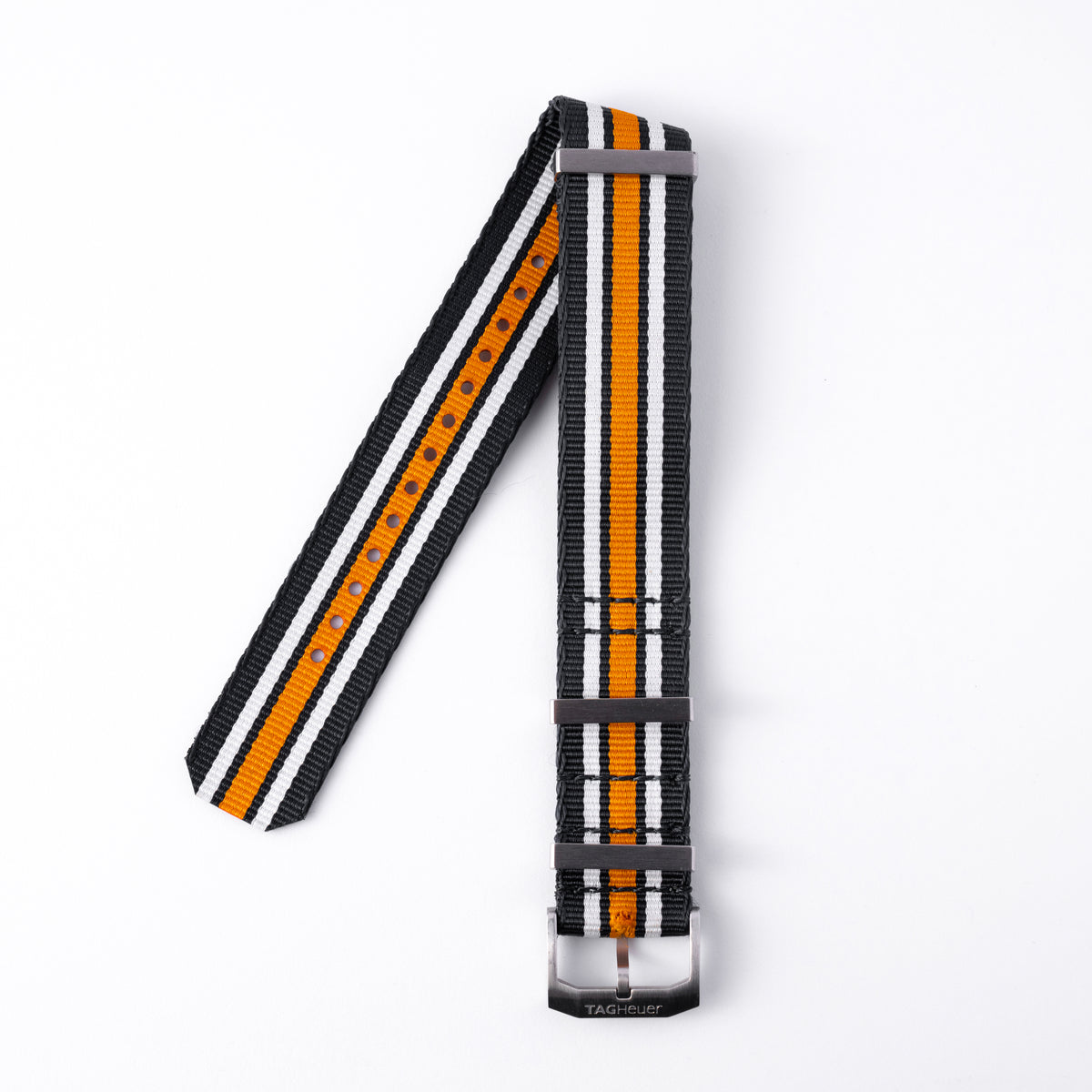 TAG Heuer Formula 1 Blue Grey Orange Fabric Watch Strap 21mm FC8196