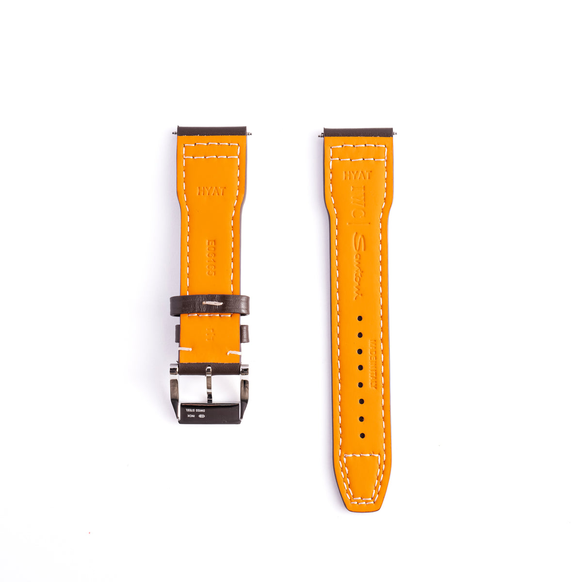 IWC Schaffhausen Brown Santoni Calfskin Pilot Strap 20mm with Tang Buckle | Genuine OEM E06165
