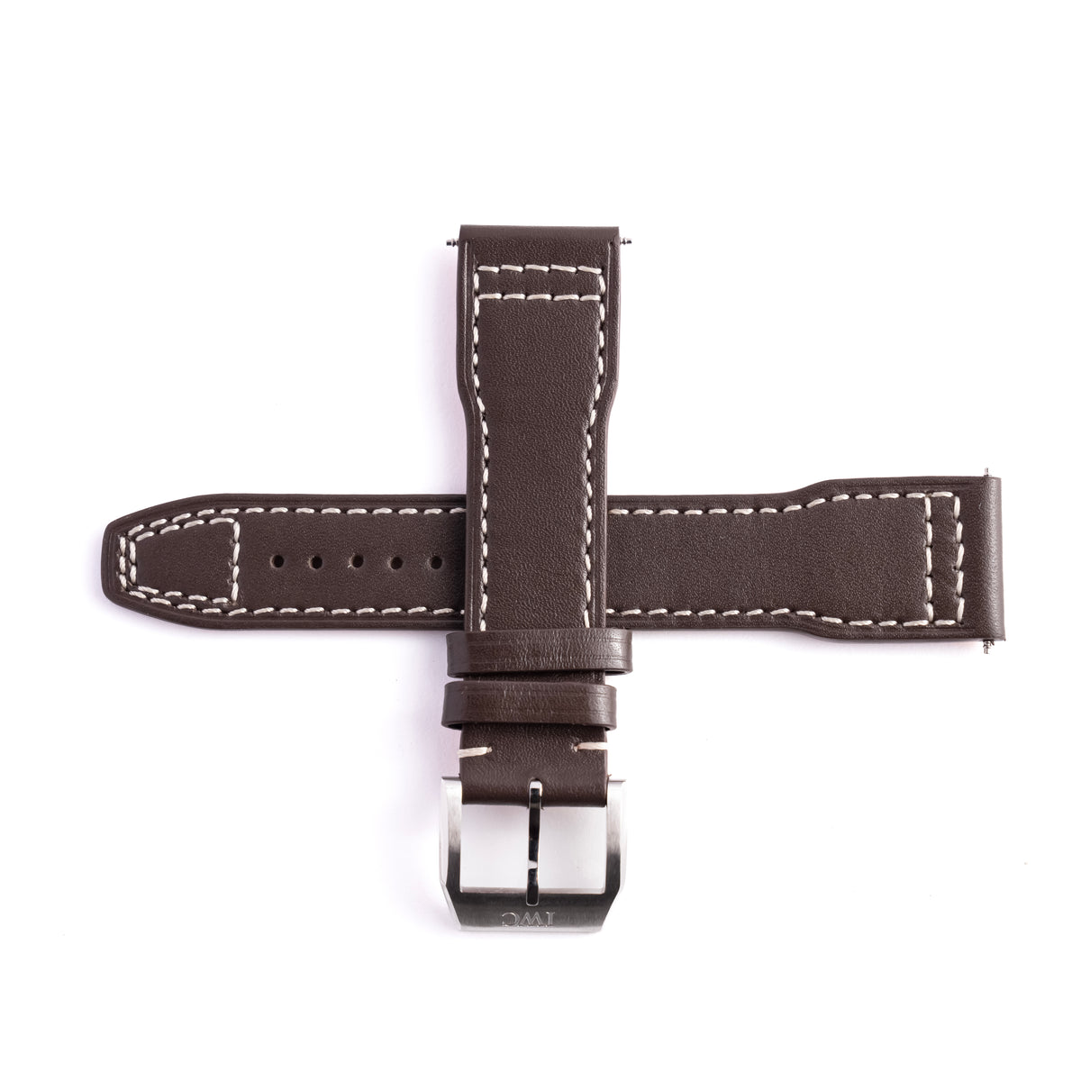 IWC Schaffhausen Brown Santoni Calfskin Pilot Strap 20mm with Tang Buckle | Genuine OEM E06165