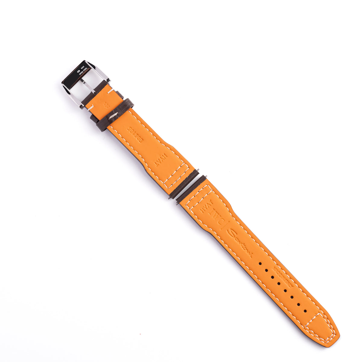 IWC Schaffhausen Brown Santoni Calfskin Pilot Strap 20mm with Tang Buckle | Genuine OEM E06165