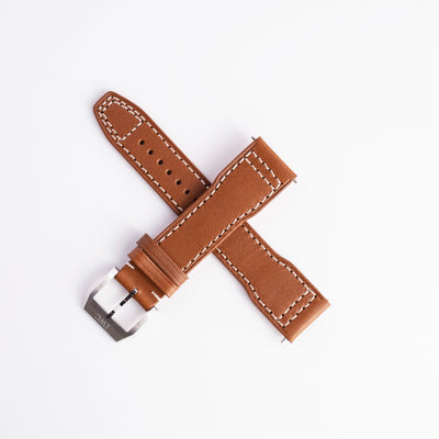 IWC Schaffhausen Tan Santoni Calfskin Pilot Strap 20mm with Tang Buckle | Genuine OEM E06165