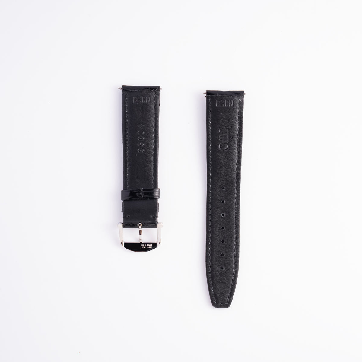 IWC Schaffhausen Portofino Black Genuine Alligator Leather Strap 20mm | Genuine OEM 35804