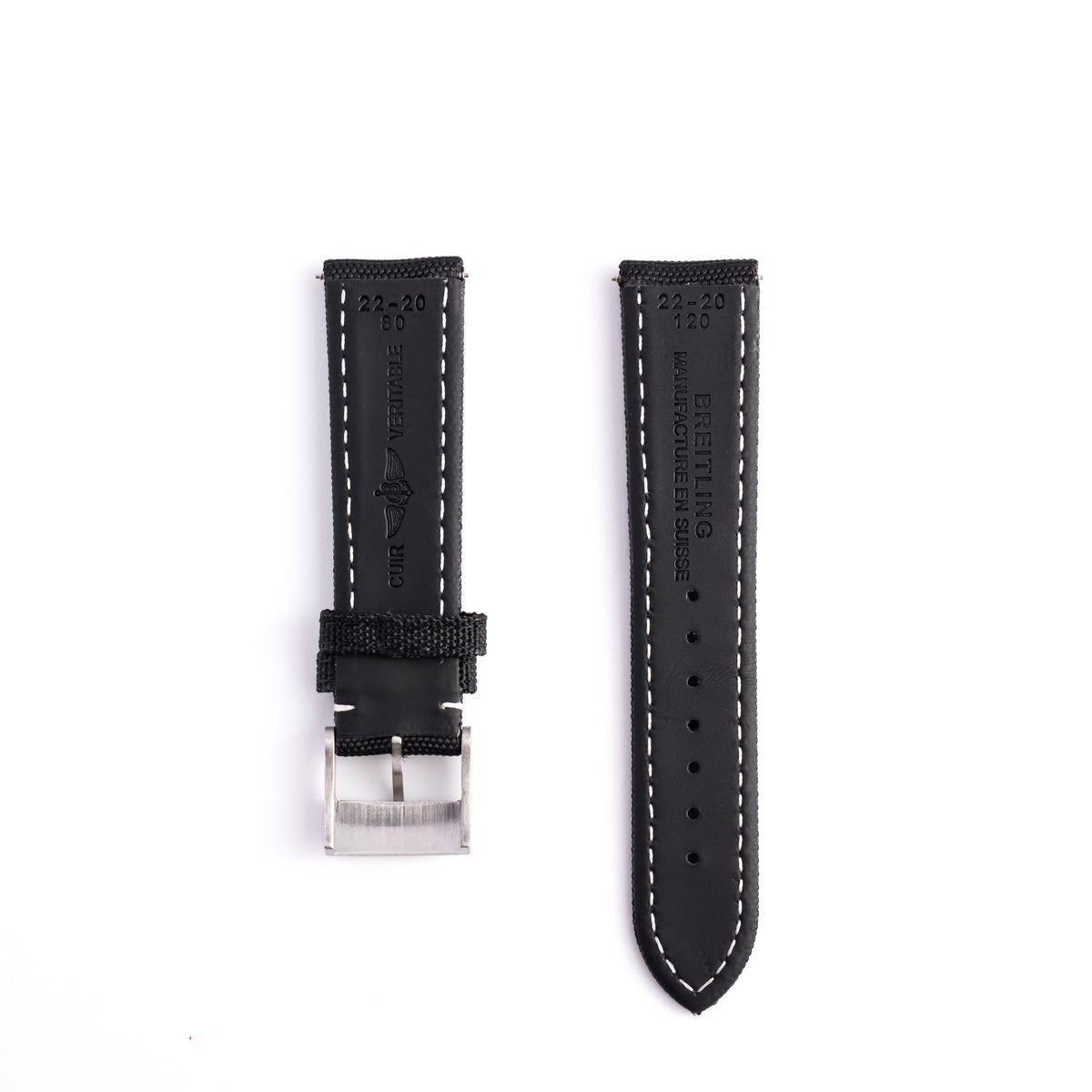 Breitling Avenger B01  Etamine Anthracite Woven Fabric Strap 22mm | Genuine OEM 109W