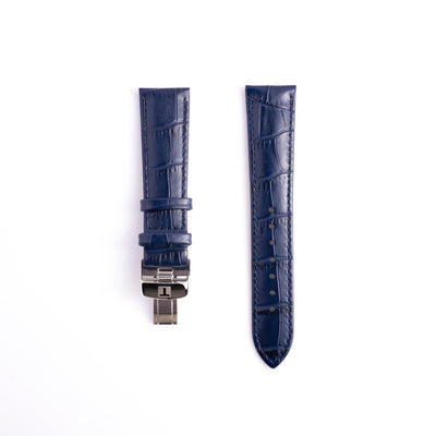 Tissot Gentleman 21mm Blue Leather Strap & Butterfly Clasp | OEM T852041857