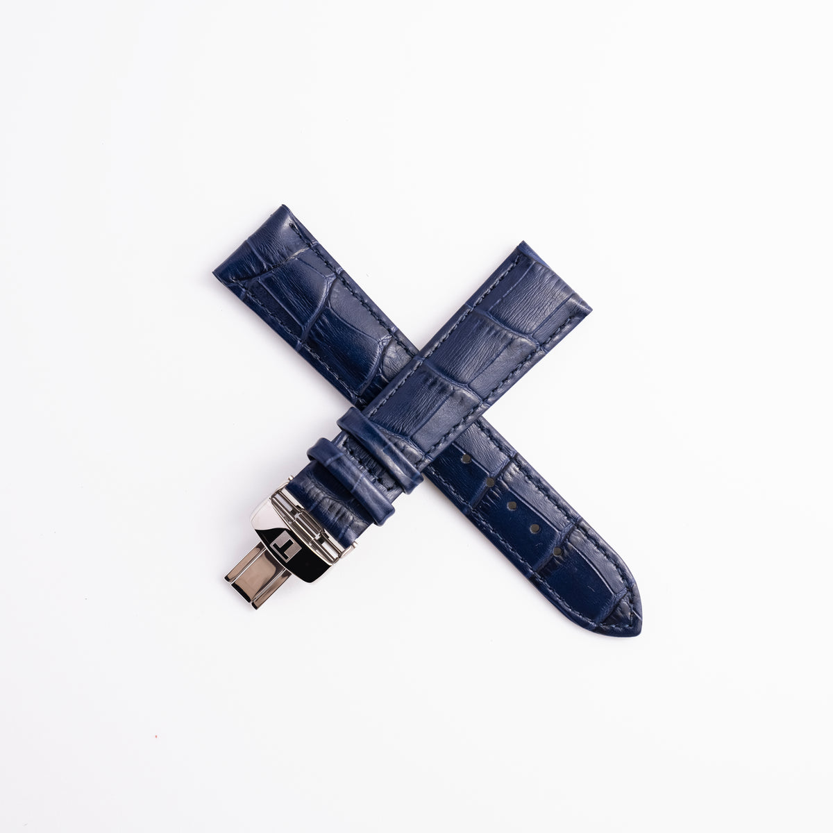 Tissot Gentleman 21mm Blue Leather Strap & Butterfly Clasp | OEM T852041857