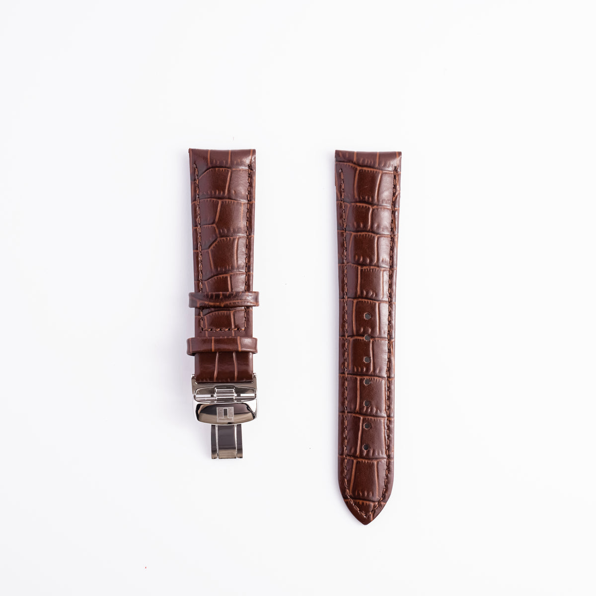 Tissot Gentleman 21mm Brown Leather Strap & Butterfly Clasp | OEM T852035975