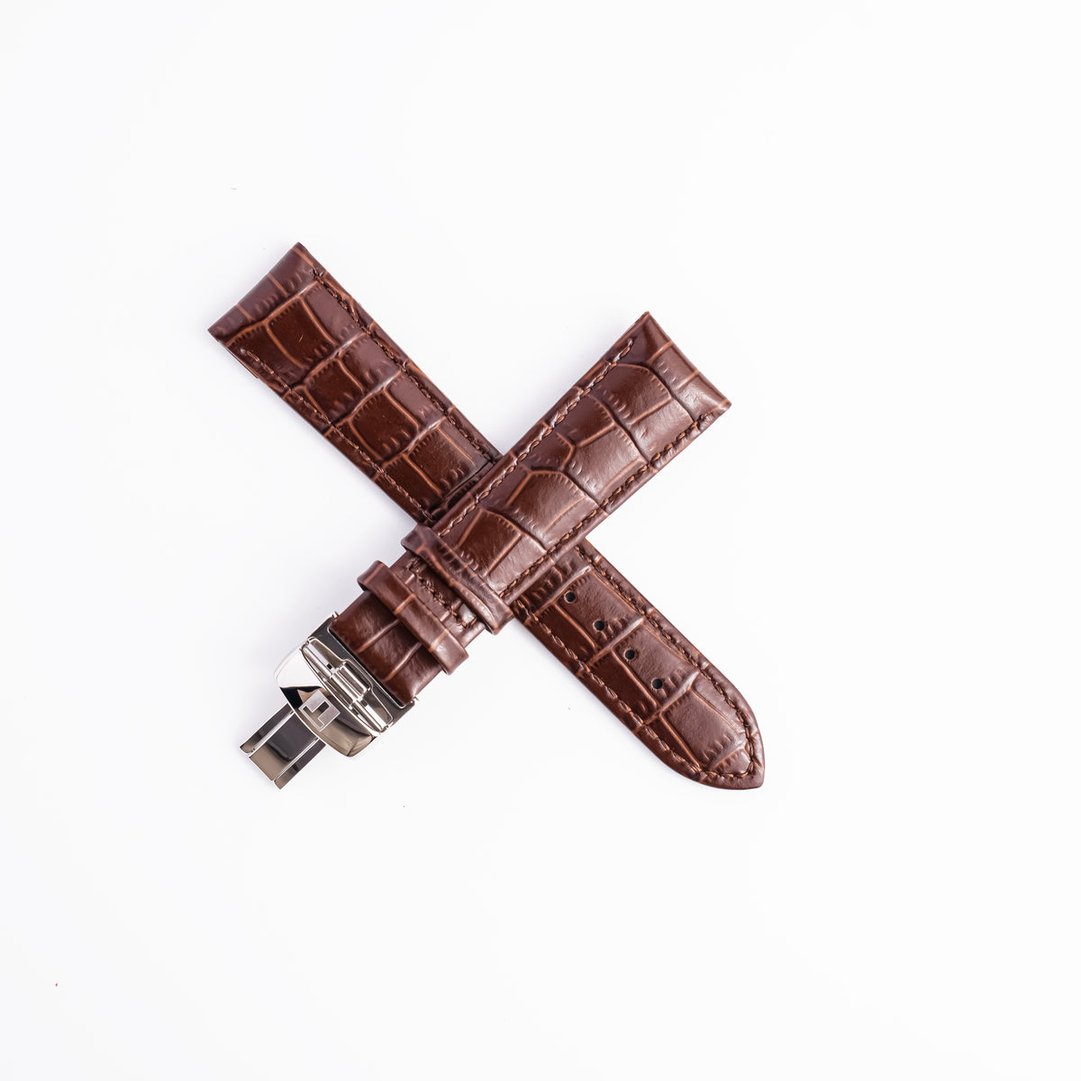 Tissot Gentleman 21mm Brown Leather Strap & Butterfly Clasp | OEM T852035975