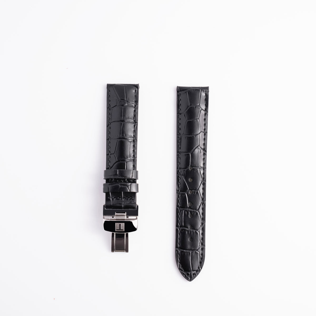 Tissot Le Locle 19mm PRC 200 Black Alligator-Embossed Leather Strap | OEM T852013405