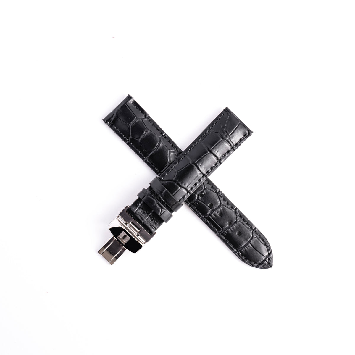 Tissot Le Locle 19mm PRC 200 Black Alligator-Embossed Leather Strap | OEM T852013405