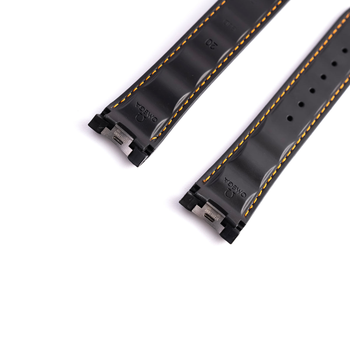 Genuine Omega Aqua Terra 150M 20mm Grey Rubber Strap & Deployant Clasp | OEM 032CVZ007666