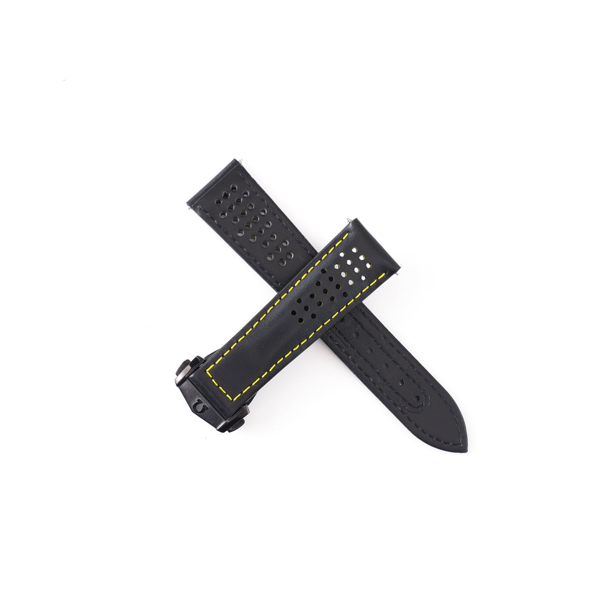 Genuine Omega Speedmaster Apollo 8 21mm Black Leather Strap & Black Deployant Clasp