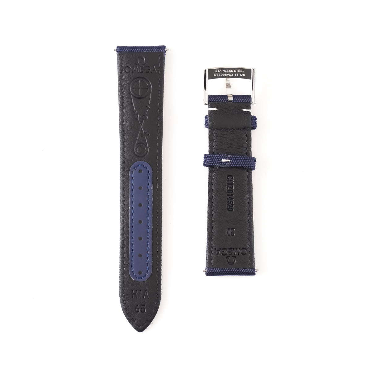 Genuine Omega Speedmaster Silver Snoopy 50th 20mm Blue Cordura Strap & Pin Buckle | 032CWZ014510
