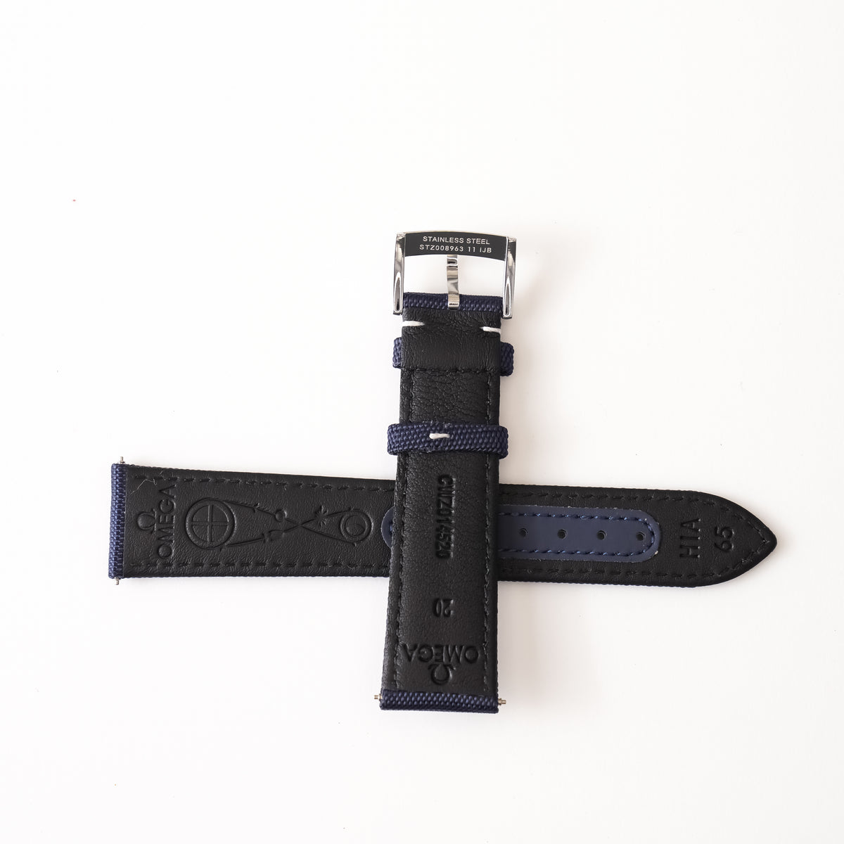 Genuine Omega Speedmaster Silver Snoopy 50th 20mm Blue Cordura Strap & Pin Buckle | 032CWZ014510