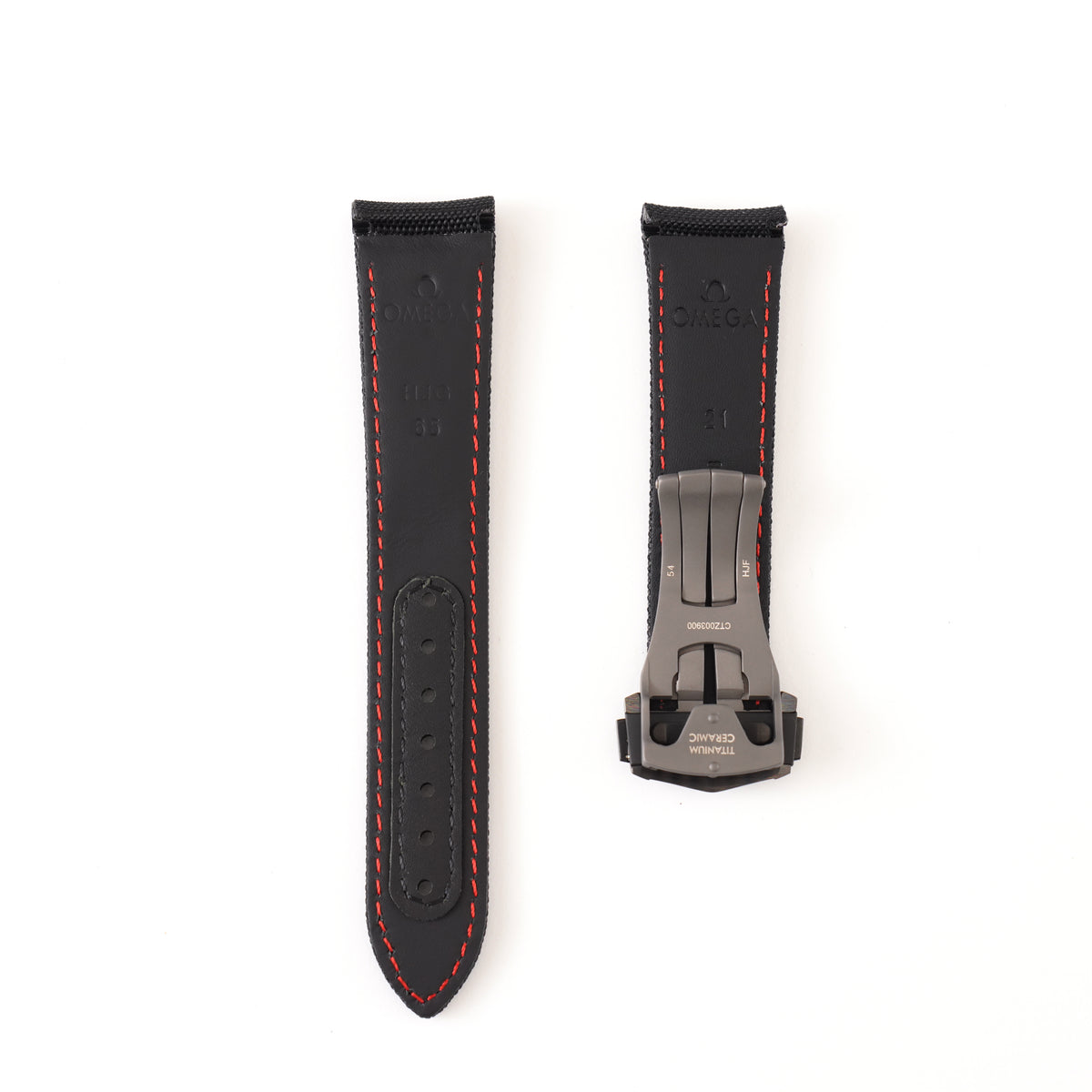 Genuine Omega Speedmaster Dark Side of the Moon 21mm Black Cordura Strap & Ceramic Clasp | 032CWZ003216