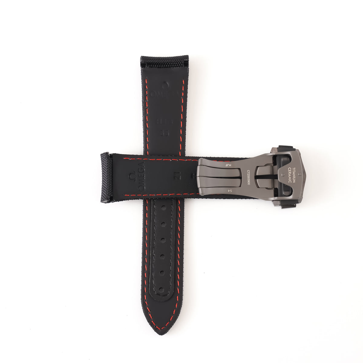 Genuine Omega Speedmaster Dark Side of the Moon 21mm Black Cordura Strap & Ceramic Clasp | 032CWZ003216