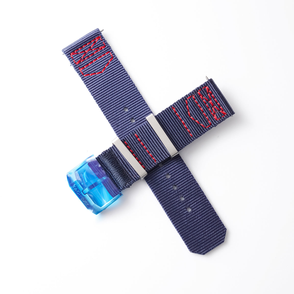 Genuine TAG Heuer Formula 1 Red Bull Racing Blue Textile Strap 21.5mm / 22mm | FC8213 with Pin Buckle