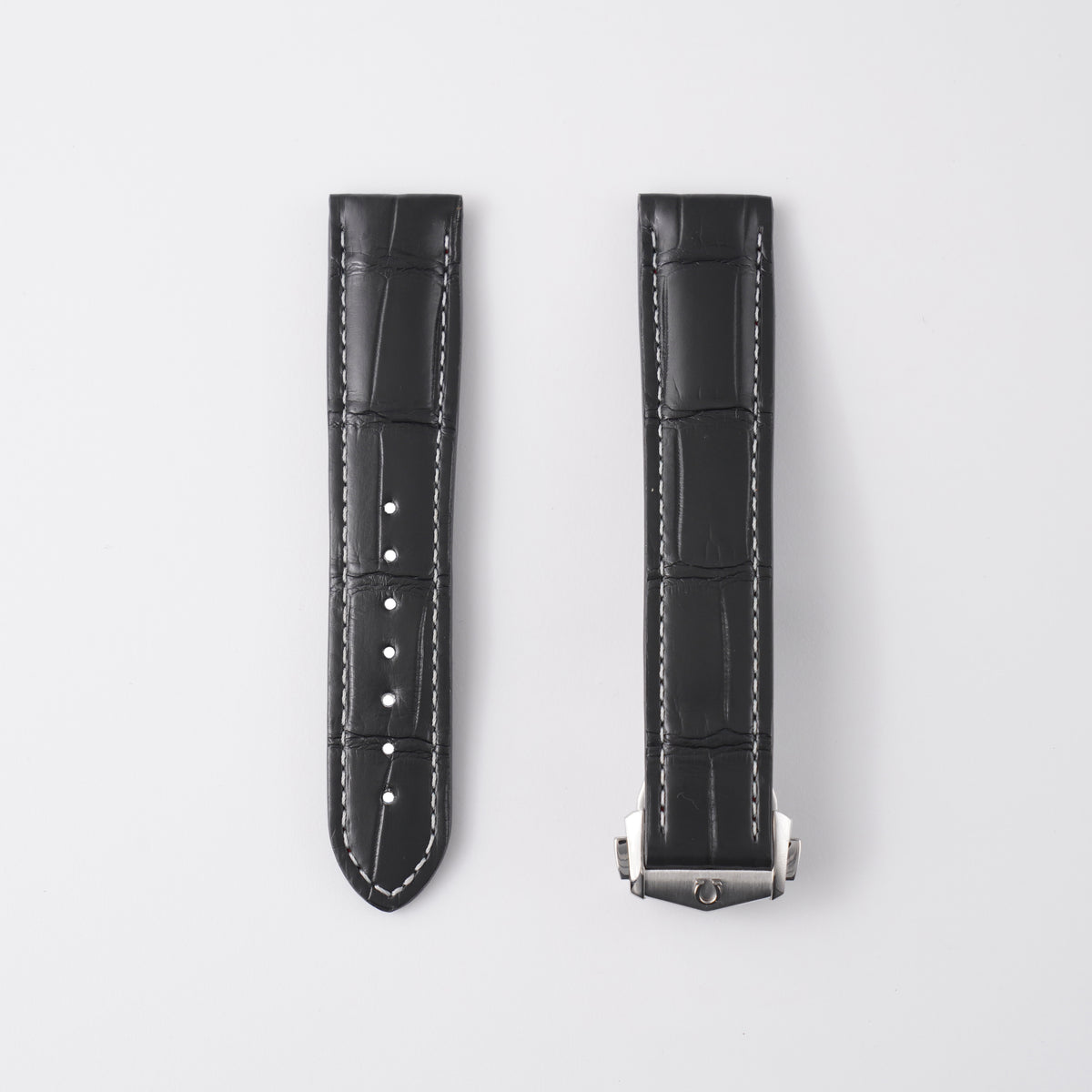 Genuine Omega Speedmaster Tokyo 2020 20mm Grey Alligator Strap & Steel Deployant Clasp | CUZ009860 / 94521893