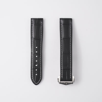 Genuine Omega Speedmaster Tokyo 2020 20mm Grey Alligator Strap & Steel Deployant Clasp | CUZ009860 / 94521893