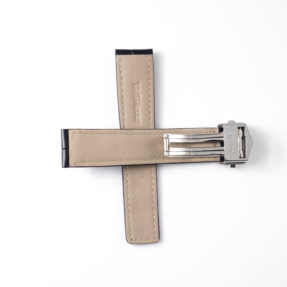Genuine TAG Heuer Carrera Blue Alligator Leather Strap 20mm / 18mm | FC6292 with Steel Folding Clasp