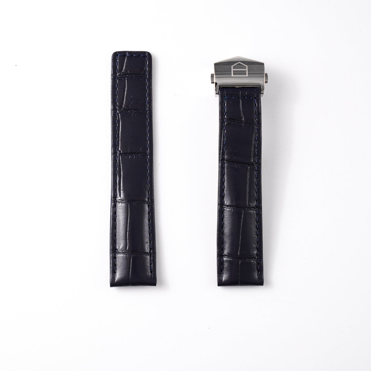 Genuine TAG Heuer Carrera Blue Alligator Leather Strap 20mm / 18mm | FC6292 with Steel Folding Clasp