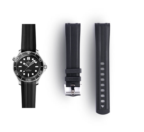 Seamaster Diver 300M Black Rubber Strap | 20mm | 032CVZ010126