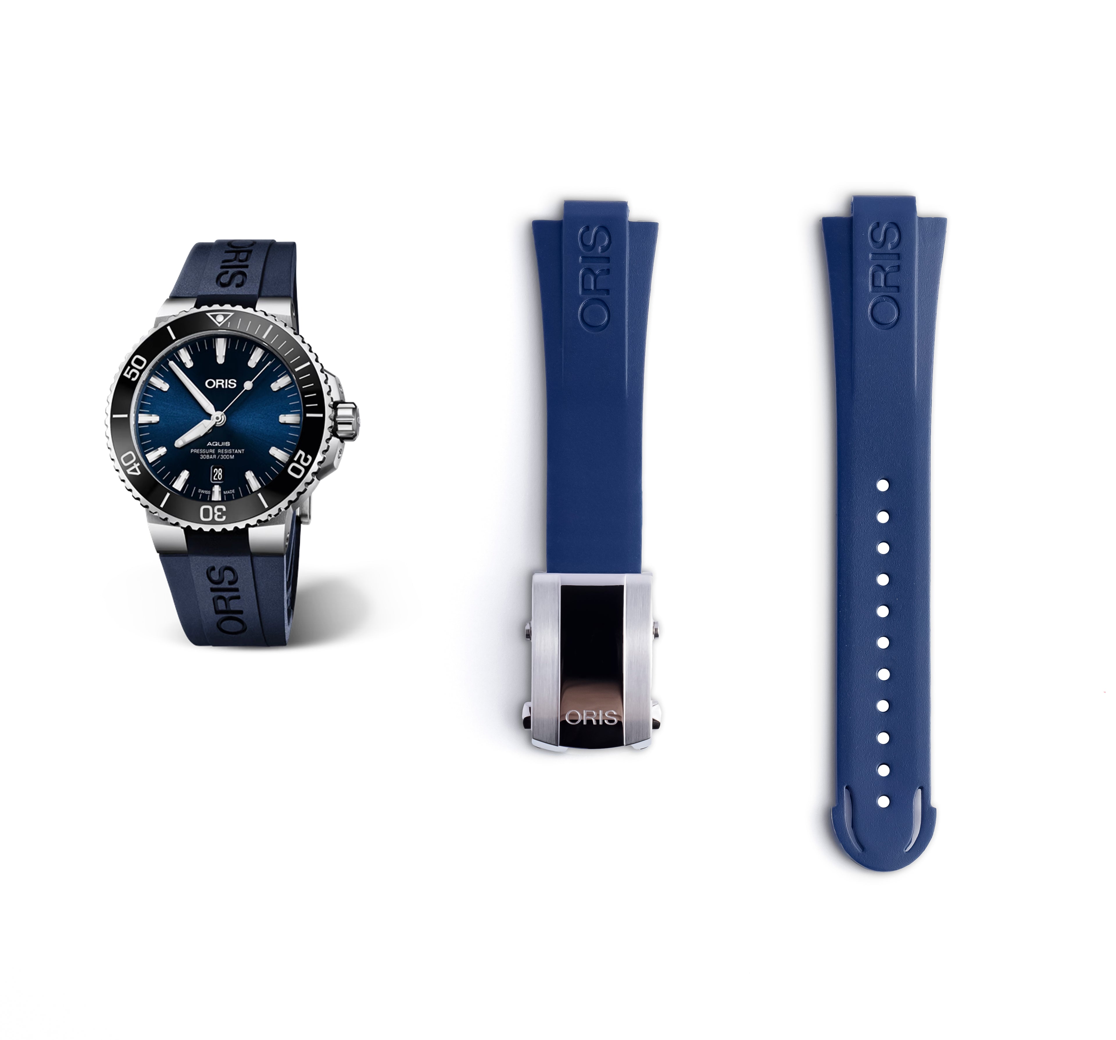 Aquis Rubber Strap | 24mm Blue | 07 4 24 | 7730 7733 7743 7754