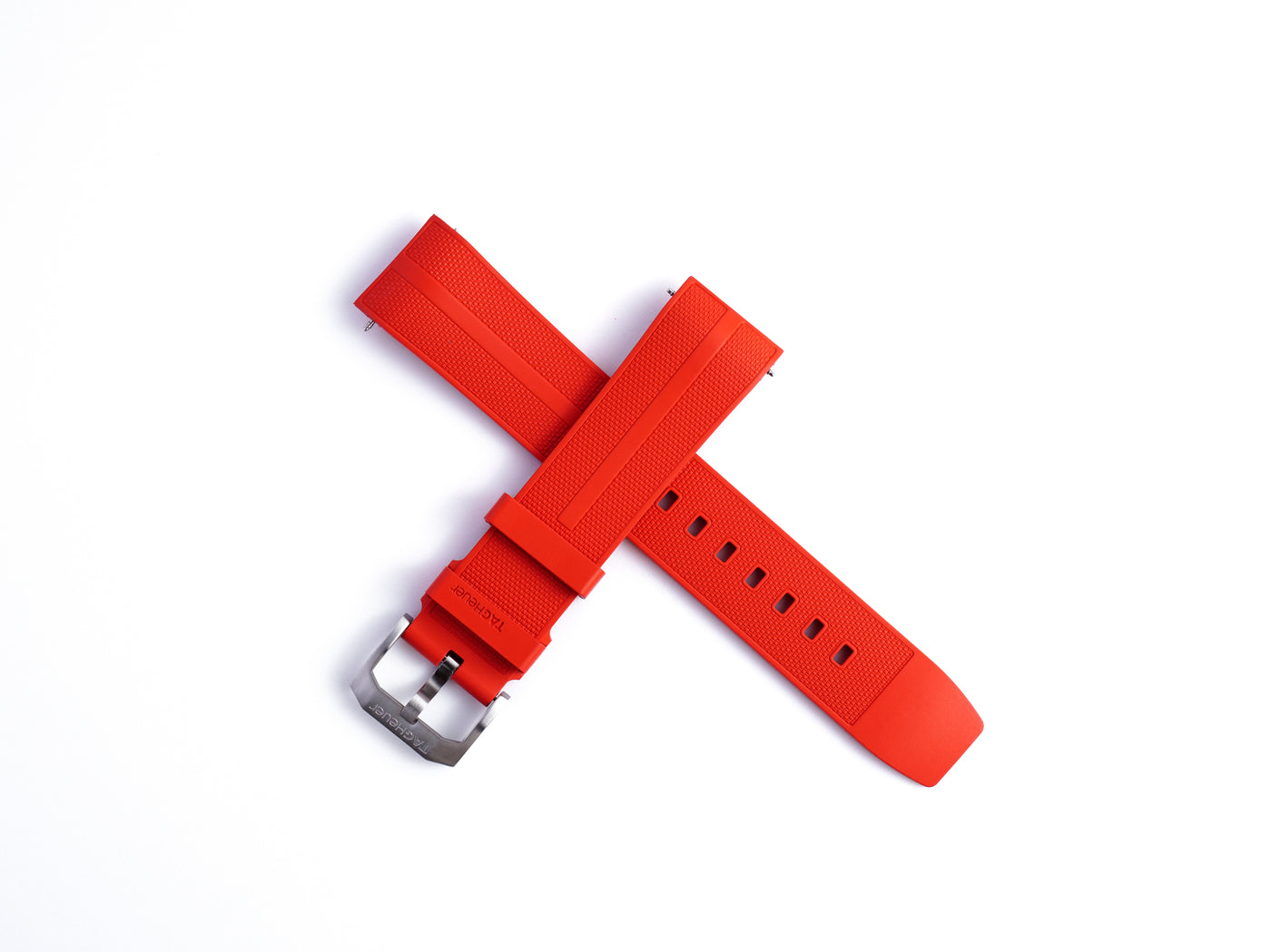 TAG Heuer Formula 1 Red Rubber Strap 21.5mm | Genuine OEM BT0744 FT8055