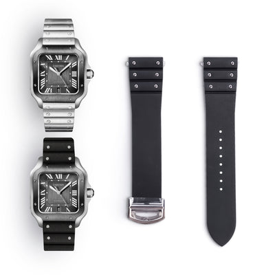 Santos Rubber Strap | 21mm Black | WSSA0037 | QuickSwitch Clasp
