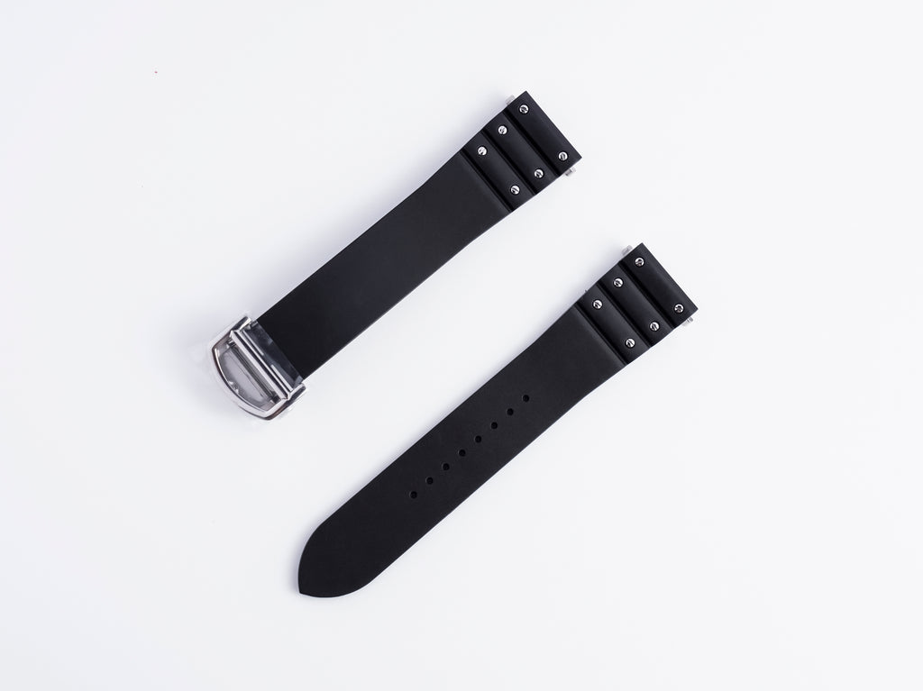 Santos Rubber Strap | 21mm Black | WSSA0037 | QuickSwitch Clasp